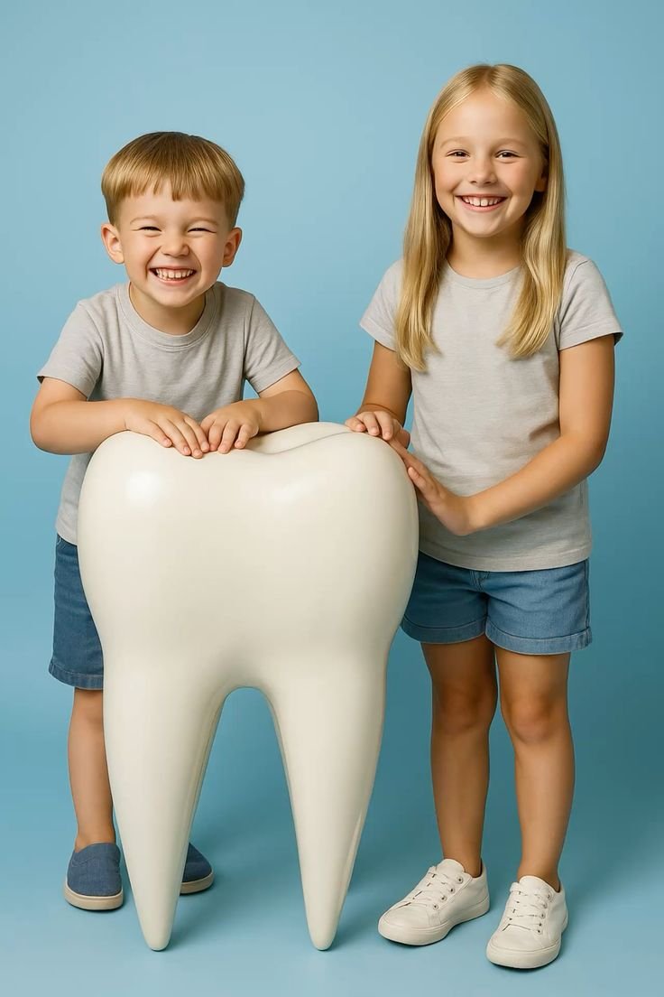 Pediatric dentist providing dental cleaning for child in Vellore