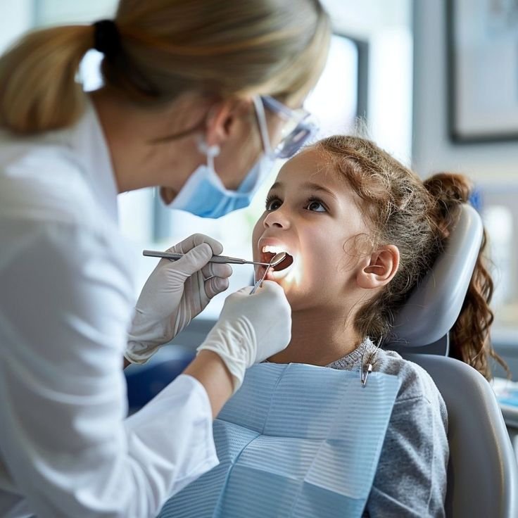 Professional fluoride treatment for children