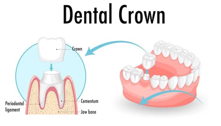 Healthy smile after pediatric dental crown treatment